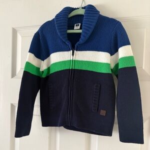 Jannie & Jack Kids Blue and Green Color-Block Sweater Sz 2
